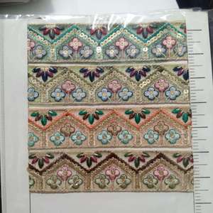 Tela de encaje bordada de diseño elegante para vestido, ribete de encaje floral, decoración de prendas, proveedor mayorista de textiles. - Product Image 4