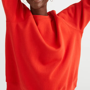 Sudadera de Mujer 100% Algodón, Cuello Redondo, Color Sólido, Manga Larga, Corte Regular, para Otoño, Transpirable, con Forro Frontal - Product Image 5