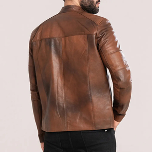 Stylish Men's Genuine <b>Leather</b> <b>Jacket</b> With <b>Long</b> Sleeve Latest Design High Quality Best Popular Style <b>Leather</b> <b>Jacket</b> For Men - Product Image 3