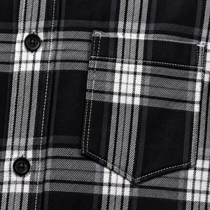 Camisa de Franela a Cuadros de Algodón para Hombre, Fabricación Personalizada OEM, Suave y Cómoda, Talla Grande - Product Image 4