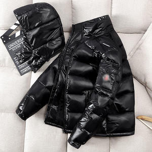 Custom Logo Winter Waterproof Breathable Canvas Outdoor Coats Front Zipper Closure Solid Plain Dyed Puffer Jacket Men High - Product Image 6