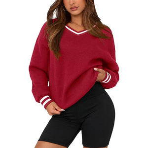 Sudadera de Forro Polar Grueso para Mujer, Cuello Redondo, Talla Grande, con Logotipo Personalizado, Ropa Casual de Calle, Sudadera de Invierno - Product Image 1