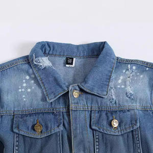 Men's Slim Fit <b>Vintage</b> Streetwear Denim <b>Jacket</b> Button Coat Motorcycle Washed Featuring Stand Hip Hop Style Pockets - Product Image 3