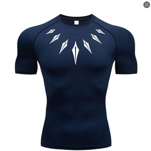 Camiseta de compresión para hombre, de secado rápido, transpirable, para gimnasio, fitness, camiseta ajustada, atlética, para correr, camiseta de compresión - Product Image 2