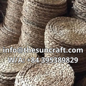 Seagrass Craft Placemats <b>Round</b> Woven Wicker <b>Table</b> <b>Mats</b> Natural Straw Charger Plates for Handcrafted Art Decor - Product Image 6