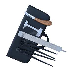 Kit d'outils de fermeur de qualité industrielle, étui noir, coupe-crevasses, extracteur de clous, polisseur en acier, couteau à double lame affûtée et râpe - Product Image 1