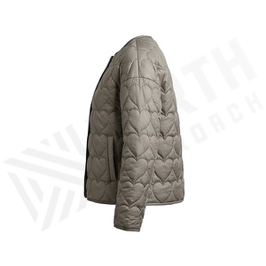 Hooded Quilted Waterproof <b>Bubble</b> Jacket Black Full Sleeve Winter Windproof Cotton Shell Knitted Fabric Polyester Filling Stand - Product Image 3