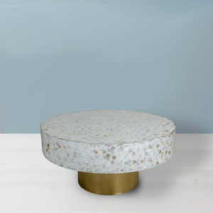 Table basse à hauteur réglable motif d'incrustation d'os floral pour usage intérieur de boutique résidentielle meubles de salon élégants - Product Image 1