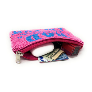 Bolsa con cremallera y cuentas llamativas, cita de almacenamiento para fiesta azul, letras divertidas, bolso de mano, accesorio de moda, regalo para mujeres y niñas - Product Image 2