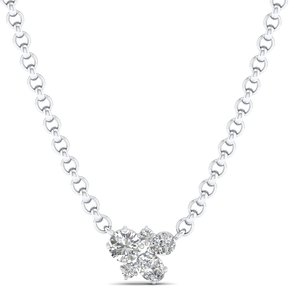 REYES Luxury Design Oval Cut 2.14 Carat Moissanite <b>Necklaces</b> in 925 Sterling <b>Silver</b> Wedding Engagement Gift Jewelry For Women - Product Image 1