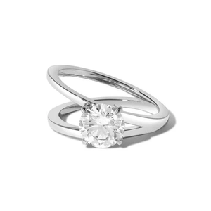 Anillo Brillante en Forma de V de Oro Sólido de 14k con Diamante Corte Pera, Regalo de Boda, Compromiso, Aniversario, Certificado IGI - Product Image 1
