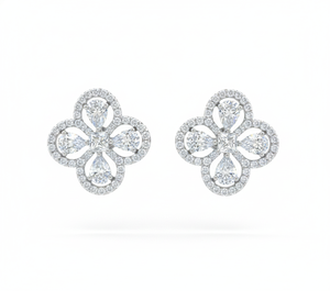 Pendientes de Diamantes Redondos para Mujer, Diamantes Naturales y Cultivados en Laboratorio - Product Image 2