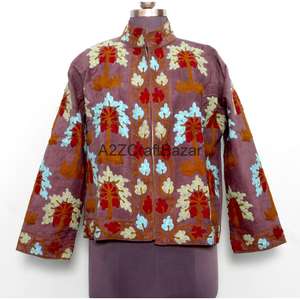 Veste en cotisse brodée vintage indienne A2ZCraftBazar pour femmes, automne/hiver/printemps/été, écologique, séchage rapide - Product Image 6