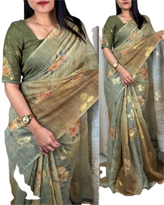 Elegant Design High Quality Beautiful Luxury Fashion Mulmul Cotton Silk Saree for Daily & Office Wear Designer Ladies Outfit - Product Image 1