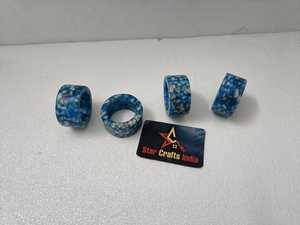 Premium Quality Classic Style Eco-Friendly Durable Napkin Rings Natural Stone Embedded <b>Epoxy</b> Resin Wedding <b>Table</b> Napkin Ring - Product Image 3