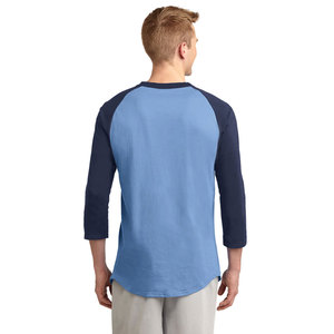 T-shirt en jersey de coton blanc et rose pour homme, à manches longues, col rond, coupe décontractée oversize, couleur unie, anti-plis, avec logo frontal tricoté - Product Image 2