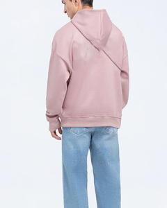 Sudadera con Capucha Rosa para Hombre, Corte Holgado, Felpa Francesa de Algodón, Informal, con Bolsillo Delantero, para Otoño - Product Image 4