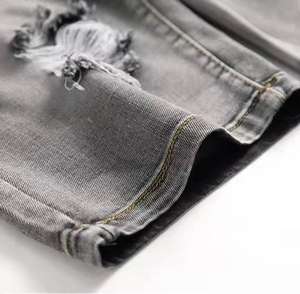 Últimos Pantalones Cortos de Mezclilla para Hombre Estilo Urbano, Anchos, Rotos, Desgastados, Holgados, Tipo Skate - Product Image 5