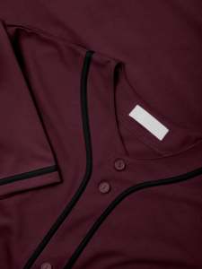 Maillot de baseball personnalisé pour hommes, fabriqué en gros, couleur personnalisée, imprimé par sublimation, respirant, anti-humidité, col en V, pour adultes et équipes - Product Image 3