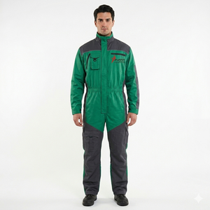 Une usine OEM produit des combinaisons de travail ignifuges en coton sur mesure, uniformes de sécurité pour le travail avec logo personnalisé, vêtements de travail réfléchissants. - Product Image 2