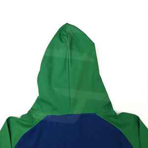 เสื้อฮู้ดซอฟต์บอลผ้าฟลีซสำหรับผู้ชาย แขนยาวปกติ สีเขียว-น้ำเงิน แห้งเร็ว ระบายอากาศได้ดี เป็นมิตรกับสิ่งแวดล้อม เสื้อสวมหัวลำลองสำหรับฤดูหนาว - Product Image 3