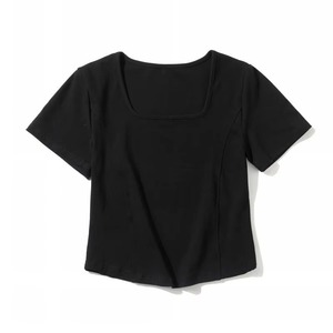 Men's Solid Color Short Sleeve <b>Crop</b> <b>Top</b> O-Neck Knitted T-Shirt Slim Fit Breathable Casual Style - Product Image 5