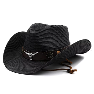 Chapeau de cowboy à large bord unisexe personnalisé, style sombrero, en paille, pour la plage, Dallas Cowboys, vente en gros pour femmes - Product Image 2