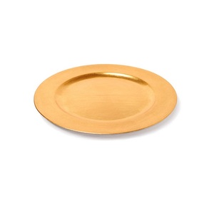 Best Selling Gold Metal Charger <b>Plate</b> Solid Color Polished Glam Design Handmade Party Dinnerware <b>Plate</b> Serving <b>Plate</b> - Product Image 3