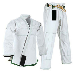 Pantalon de kimono BJJ blanc pour homme, 100 % coton respirant, coupe ajustée personnalisée, taille adulte, logo imprimé numérique sur le devant, tissu 100 g, arts martiaux - Product Image 2