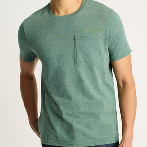 T-shirt en coton à poche pour homme, manches courtes, t-shirts pour homme, t-shirt en jersey d'été, t-shirt personnalisé avec logo - Product Image 1