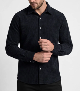 Chemise habillée formelle à manches longues pour homme, col boutonné, en polyester, pour le bureau, vente chaude personnalisée, hauts professionnels, fabrication OEM ODM - Product Image 5