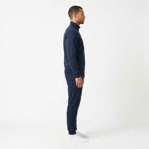 Conjunto Deportivo de Hombre con Cierre, Color Sólido, Manga Larga, Informal, Transpirable, de Poliéster, Estilo Otoñal, Corte Regular, Ropa para Ejercicio - Product Image 3