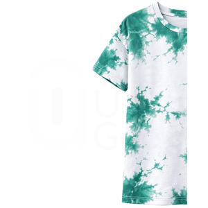 Camiseta de manga corta con cuello redondo y estampado tie-dye para hombre, informal, de punto, corte regular. - Product Image 2