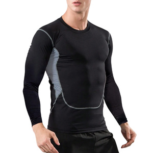 Chemise de compression à manches longues pour homme de haute qualité, logo personnalisé, coupe ajustée, vêtements de sport pour la course à pied et les séances d'exercice - Product Image 1