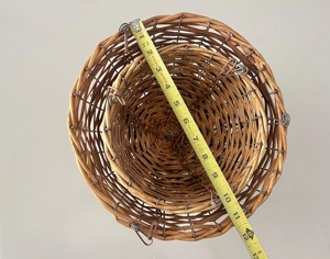 Cesta colgante doble de ratán para plantas, para balcón, jardín e interior, decorativa, hecha a mano en India. - Product Image 2
