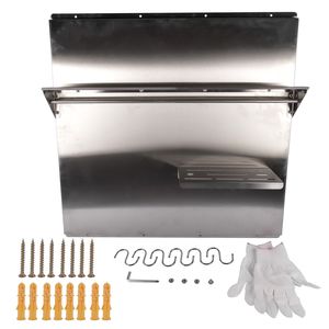 29.5 X 29.5 Inch Stainless Steel Range Hood <b>Wall</b> Shield with Backsplash <b>Storage</b> Shelf Kitchen Range Parts - Product Image 3