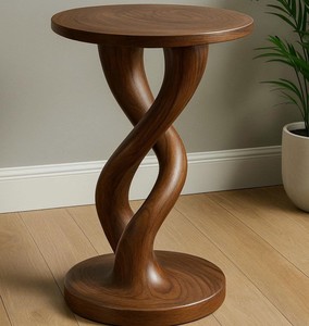 Mesitas de noche de madera maciza hechas a mano con diseño único para sala de estar, dormitorio, hotel o apartamento, hechas en Vietnam - Product Image 4