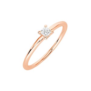 Anillo de Diamante Cultivado en Laboratorio con Corte Princesa Facetado, 0.16 Quilates, G VVS, Oro Sólido de 10K, 14K, 18K, Producto Más Vendido - Product Image 3