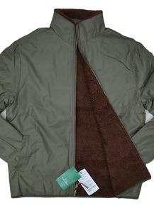 Veste bomber décontractée pour homme, d'hiver, réversible, col rabattu, matelassée, imperméable, respirante, fermeture éclair, toile de laine - Product Image 5