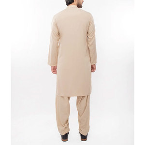 <b>Men</b> Traditional Salwar Kameez Two Piece Set Cotton <b>Kurta</b> Pajama Ethnic Casual Fashion Wholesale Apparel. - Product Image 3