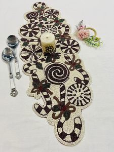 Camino de mesa moderno con bordado para decoración del hogar - Product Image 2