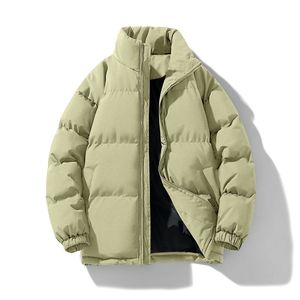 Veste matelassée homme automne-hiver en laine écologique, rembourrée en coton, épaisse et chaude, col montant, coupe ajustée, style rétro, coupe-vent - Product Image 4