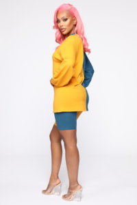 Women's Winter Solid Crop Top Hoodie & Short Jogger <b>Set</b> with Cuffs 100% Cotton Fleece Casual Custom <b>Set</b> - Product Image 6