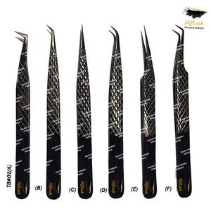 Pincettes professionnelles pour extensions de cils, pinces à épiler en acier inoxydable, pointues, Logo personnalisé, Volume, vente en gros - Product Image 1