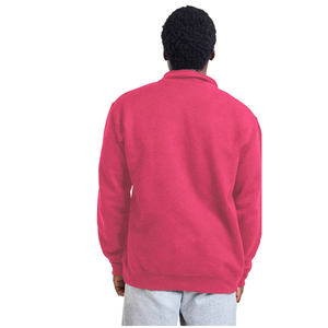 Sudadera con Cierre de Cremallera 1/4 para Adulto, Color Rojo Escarlata Jaspeado, Forro Polar Suave, Top Cálido Informal de Manga Larga, Sudadera con Capucha y Cierre de Cremallera, Personalizable - Product Image 3