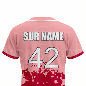 Custom Summer Baseball Jersey Set Breathable Polyester Quick Dry Team Uniform Sublimation Sportswear Four-Way Stretch - Product Image 5