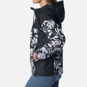 Veste coupe-vent pour femme, automne-hiver, nouvelle conception personnalisée, col à capuche, imperméable, nylon, polyester, tricoté - Product Image 3