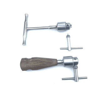 Premium Orthopedic Manual <b>Hand</b> <b>Drill</b> with Ergonomic Wood Handle Stainless Steel Cannulated Surgical Instrument Multifunctional - Product Image 1