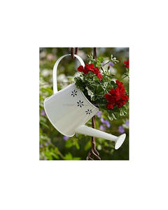 Arrosoir galvanisé élégant imprimé en émail avec un design robuste et des illustrations florales, parfait pour les maisons de style campagnard vintage - Product Image 1