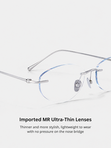 Photosensitive color-changing nearsighted <b>sunglasses</b> for women, adjustable to different degrees, ultra-lightweight, frameless - Product Image 4
